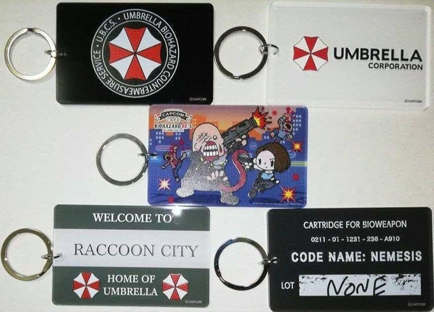 BIOHAZARD 全種セット カード型アクリルキーホルダー カプコンカフェ